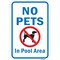 Signmission No Pets In Pool Area, Heavy-Gauge Aluminum Rust Proof Parking Sign A-1218-24988 - alternate 1
